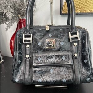 MCM Black and Blue Satchel